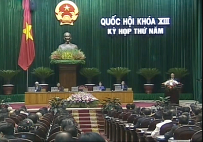 Khai mạc kỳ họp thứ năm, Quốc hội khóa XIII