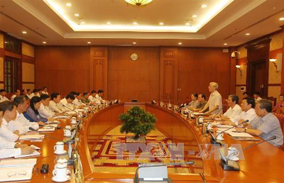 Ban Bí thư làm việc với Ban thường vụ Tỉnh ủy Lai Châu 