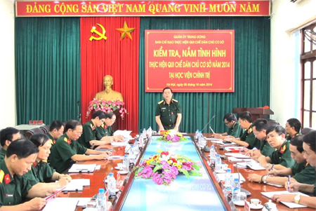 Kiểm tra thực hiện Quy chế dân chủ cơ sở tại Học viện Chính trị