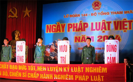 Lữ đoàn 144: Tổ chức hội thi “Ngày pháp luật Việt Nam”