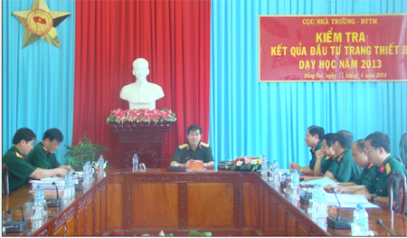 Kiểm tra kết quả đầu tư cơ sở vật chất Trường Đại học Nguyễn Huệ