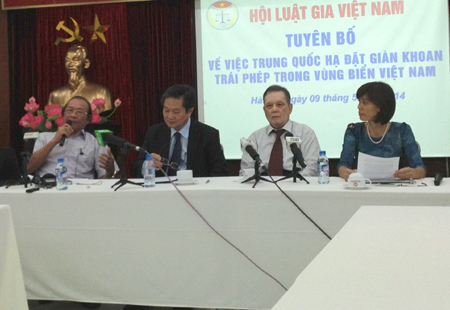 Tuyên bố của Hội Luật gia Việt Nam về việc Trung Quốc hạ đặt giàn khoan trái phép trong vùng biển Việt Nam
