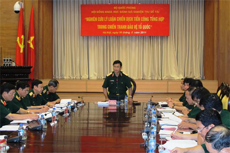 Nghiệm thu đề tài Nghiên cứu lý luận chiến dịch tiến công tổng hợp