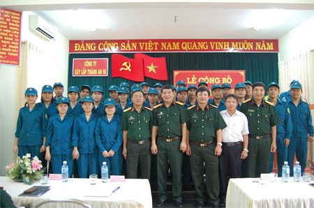 Quyết định thành lập và ra mắt lực lượng tự vệ Công ty xây lắp Thành An 96