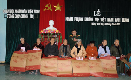 Nhận phụng dưỡng 18 Bà mẹ Việt Nam Anh hùng
