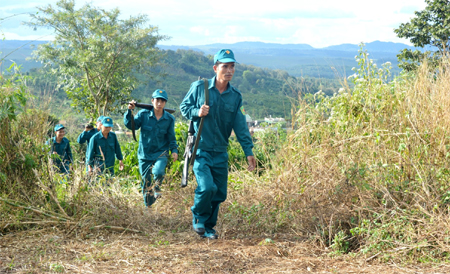 Xã yên bình nhờ có dân quân