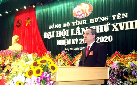 Khai mạc Đại hội Đảng bộ tỉnh Hưng Yên lần thứ XVIII