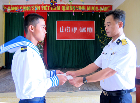 Trở thành đảng viên ở Trường Sa