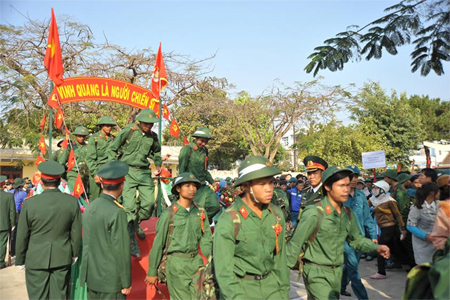 Gia Lai: 1.250 thanh niên lên đường nhập ngũ