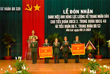 Sư đoàn 320 đón nhận danh hiệu Anh hùng cho 2 Tiểu đoàn