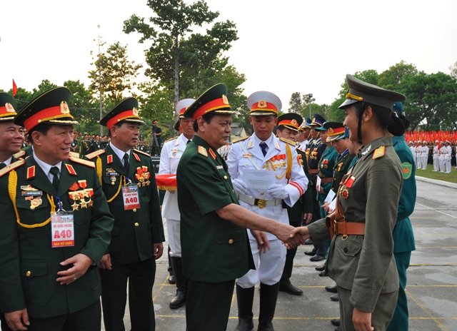 Tổ chức hợp luyện khối lực lượng vũ trang tham gia diễu binh, diễu hành