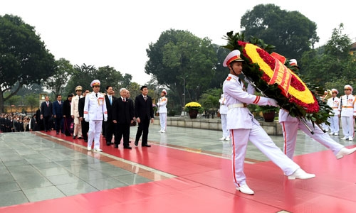 Lãnh đạo Đảng, Nhà nước vào Lăng viếng Chủ tịch Hồ Chí Minh