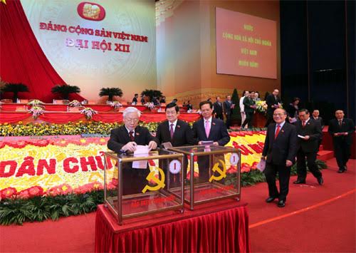 Đại hội bỏ phiếu bầu cử Ban Chấp hành Trung ương Đảng khóa XII