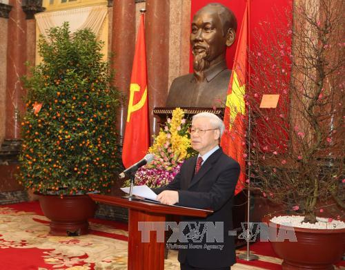 Tổng Bí thư Nguyễn Phú Trọng chúc Tết lãnh đạo Đảng, Nhà nước, đồng bào và chiến sĩ cả nước