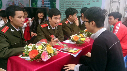 Năm 2016, các trường công an không tổ chức thi tuyển