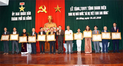 TP Đà Nẵng: Tặng, truy tặng danh hiệu vinh dự Nhà nước “Bà mẹ Việt Nam Anh hùng” cho 183 mẹ