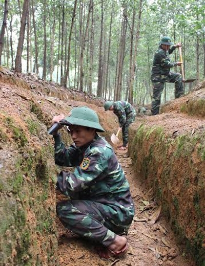 Thao trường bãi tập được tu sửa đáp ứng yêu cầu huấn luyện.