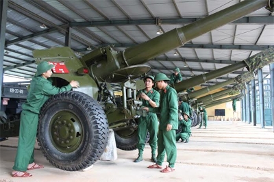 Những khẩu pháo luôn được bảo quản đúng kỹ thuật.