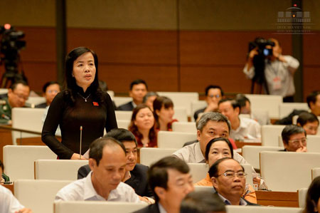 Đại biểu góp ý tổng kết hoạt động của các cơ quan, lãnh đạo Nhà nước