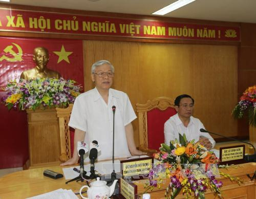 Tổng Bí thư Nguyễn Phú Trọng thăm và làm việc tại Hà Tĩnh
