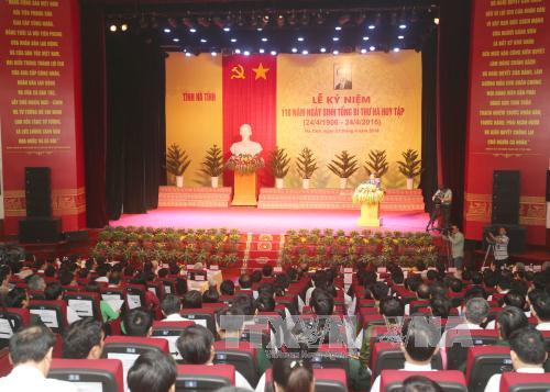 Kỷ niệm trọng thể 110 năm ngày sinh Tổng Bí thư Hà Huy Tập 