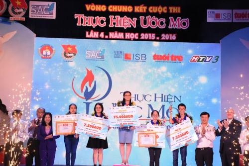 Nguyễn Thị Xuân Tâm đạt giải nhất cuộc thi ”Thực hiện ước mơ” năm học 2015-2016