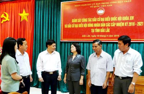 Ủy ban Trung ương MTTQ Việt Nam giám sát  công tác bầu cử tại Đắk Lắk