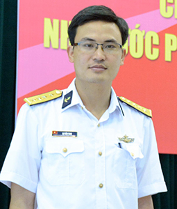 Đại úy Lai Văn Tung (Chính trị viên Tàu 307-Hải đội 135-Lữ đoàn 170 Hải quân): Bộ đội biên giới, hải đảo luôn xung kích trong tuyên truyền, vận động nhân dân đi bầu cử