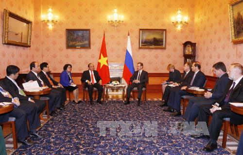 Thủ tướng Nguyễn Xuân Phúc hội đàm với Thủ tướng Liên bang Nga Dmitry Medvedev