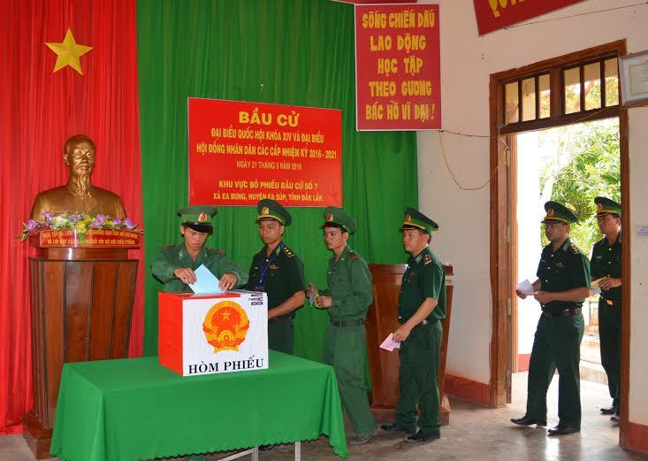 Bầu cử sớm tại các đồn biên phòng trên địa bàn tỉnh Đắk Lắk
