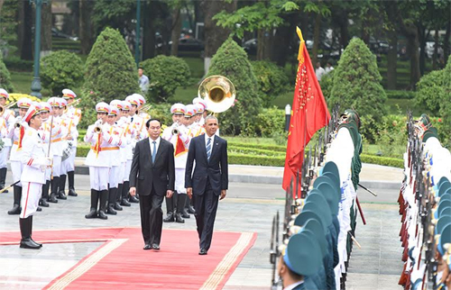 Lễ đón chính thức Tổng thống Hoa Kỳ Barack Obama thăm Việt Nam
