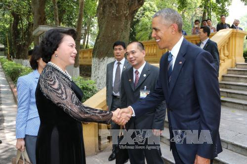 Chủ tịch Quốc hội Nguyễn Thị Kim Ngân gặp Tổng thống Hoa Kỳ Barack Obama 
