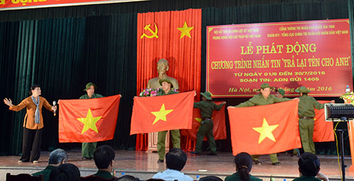 Phát động chương trình nhắn tin tri ân liệt sĩ “Trả lại tên cho anh”
