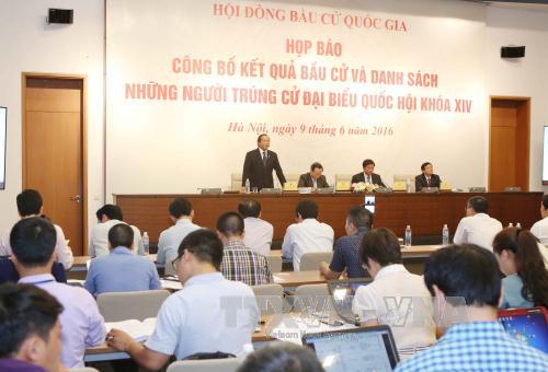 Công bố danh sách 496 người trúng cử đại biểu Quốc hội khóa XIV