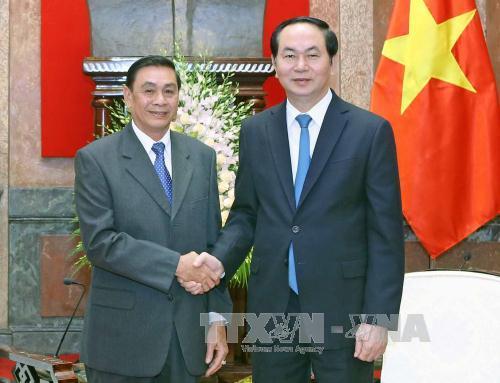 Chủ tịch nước Trần Đại Quang tiếp Chủ nhiệm Văn phòng Chủ tịch nước Lào