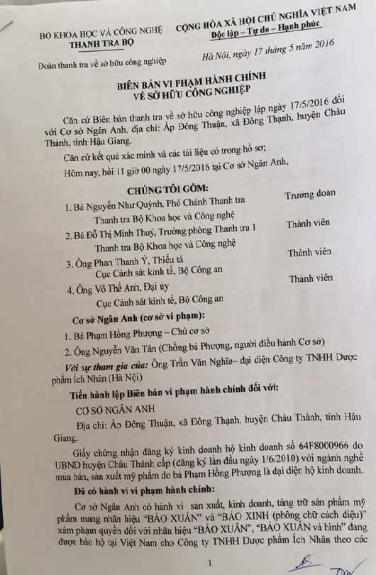 Vụ xâm hại quyền sở hữu công nghiệp nhãn hiệu Bảo Xuân: Giải quyết nghiêm minh, không để “nhờn luật”