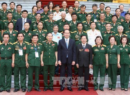 Chủ tịch nước Trần Đại Quang gặp mặt đại biểu cựu chiến binh 