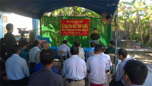 Cục Hậu cần Quân khu 5 khánh thành nhà tình nghĩa tặng thương binh 1/4