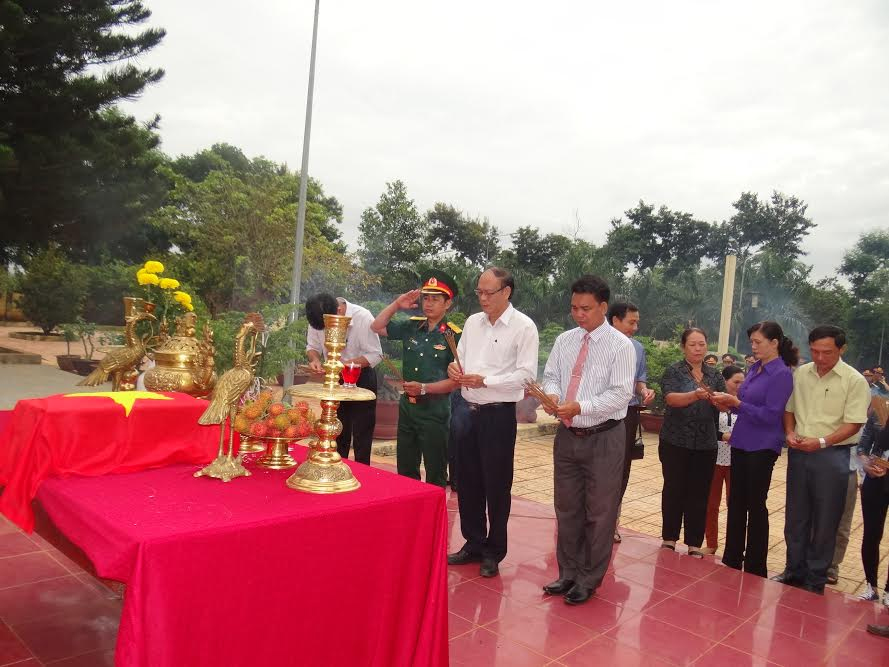 Huyện Cư M’gar quy tập và truy điệu hài cốt liệt sĩ chưa rõ danh tính
