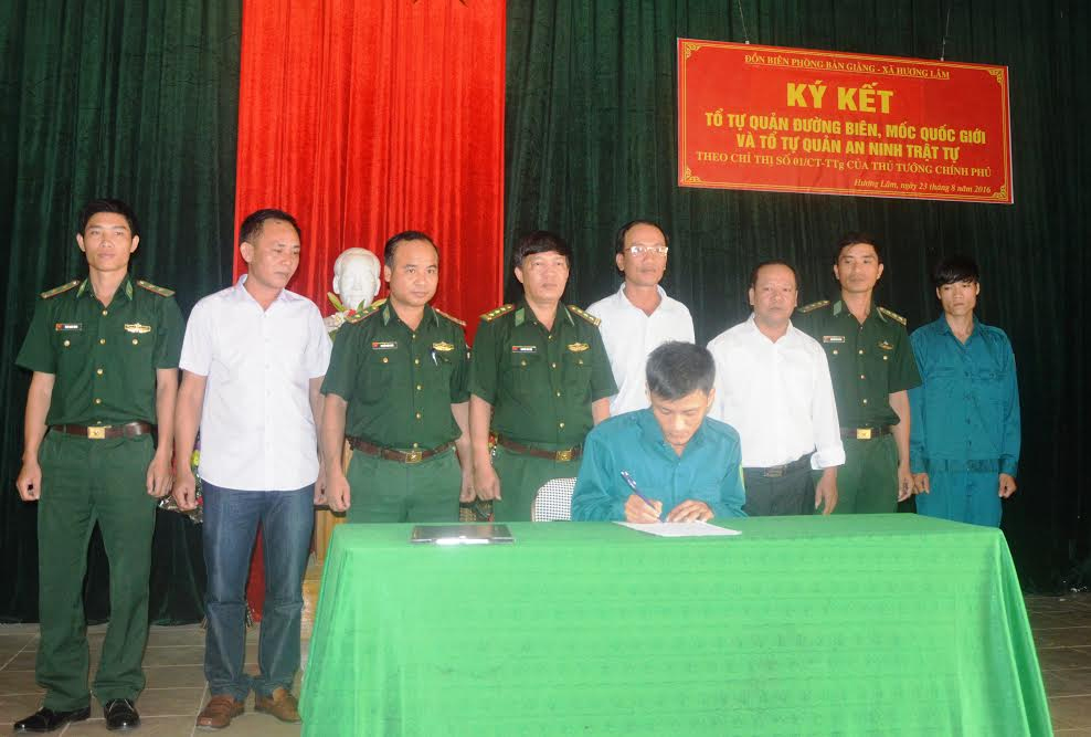 Ký kết tự quản đường biên mốc quốc giới và an ninh trật tự
