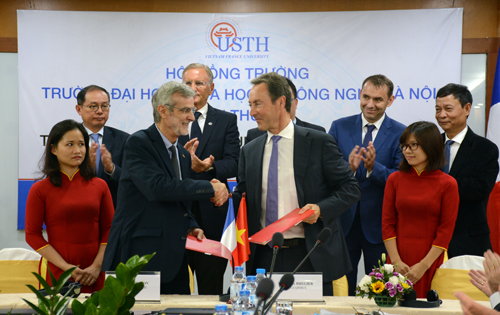 Trường Đại học Khoa học và Công nghệ Hà Nội hợp tác khoa học và giáo dục với các đối tác của Pháp