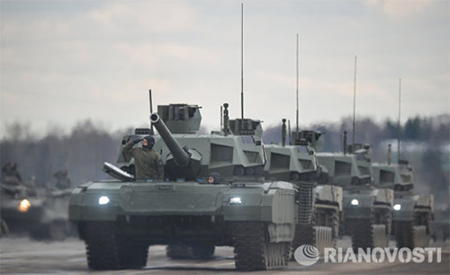 Hình ảnh diễn tập thực chiến đầu tiên của xe tăng Armata