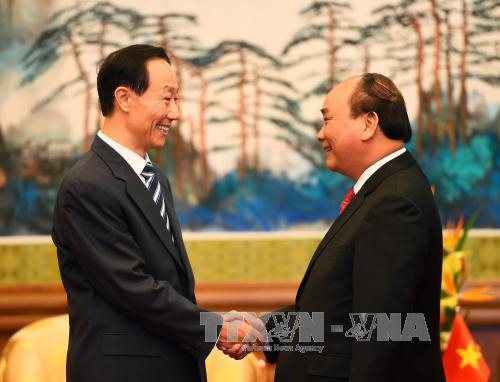 Thủ tướng Nguyễn Xuân Phúc tiếp Phó chủ tịch Ủy ban toàn quốc Hội nghị Hiệp thương chính trị nhân dân Trung Quốc