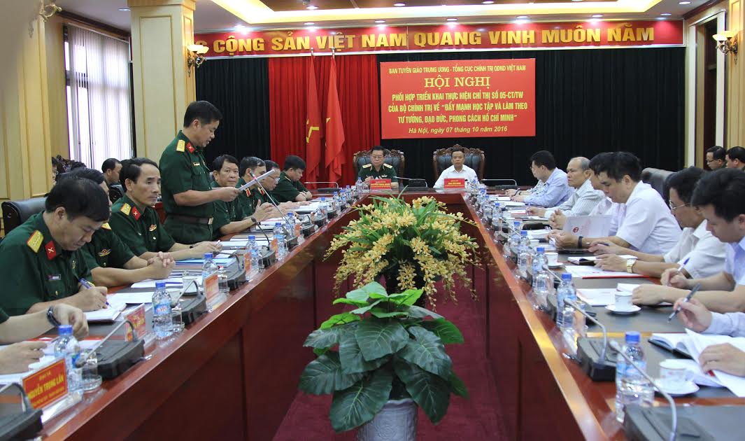 Ban Tuyên giáo Trung ương và Tổng cục Chính trị phối hợp triển khai thực hiện Chỉ thị 05 của Bộ Chính trị