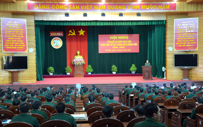 Quân khu 5 tổng kết 20 năm thực hiện Pháp lệnh về lực lượng dự bị động viên