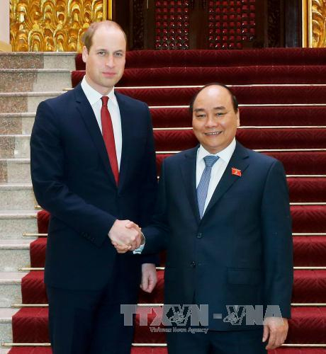 Thủ tướng Nguyễn Xuân Phúc tiếp Công tước xứ Cambridge