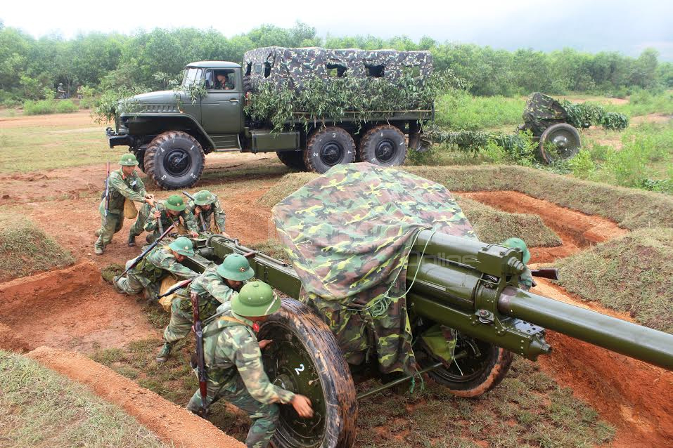 Lữ đoàn Pháo binh 16, Quân khu 4 diễn tập chỉ huy cơ quan 1 bên 2 cấp