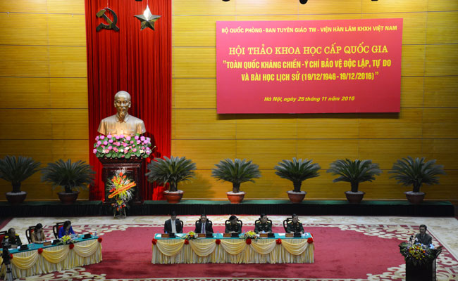 Khai mạc Hội thảo khoa học “Toàn quốc kháng chiến - Ý chí bảo vệ độc lập, tự do và bài học lịch sử”