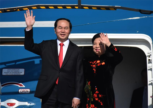 Chủ tịch nước Trần Đại Quang bắt đầu tham dự Hội nghị cấp cao Pháp ngữ lần thứ 16