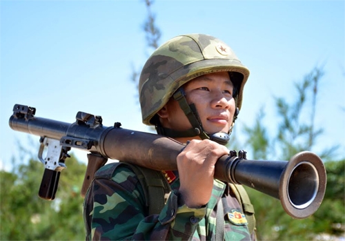 Niềm vui hoàn thành nhiệm vụ diễn tập.